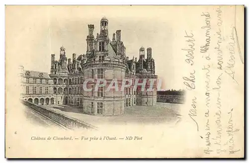 Cartes postales Chambord Le Chateau Vue Prise a L Ouest