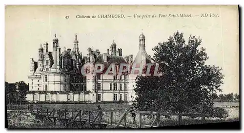 Cartes postales Chambord Le Chateau Vue Prise du Mont Saint Michel