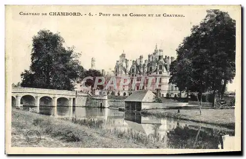 Ansichtskarte AK Chambord Le Chateau Pont Sur Le Cosson Et Le chateau