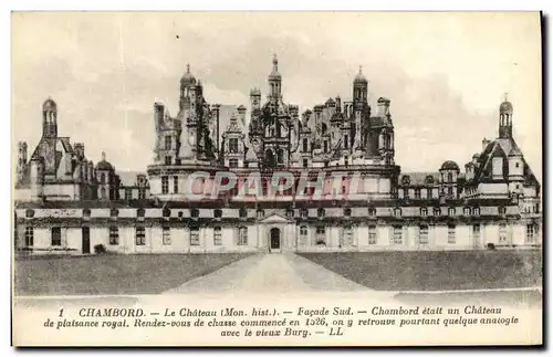 Ansichtskarte AK Chambord Le Chateau Facade Sud