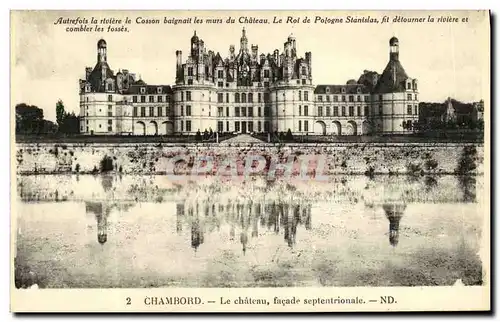 Ansichtskarte AK Chambord Le Chateau Facade Septentrionale