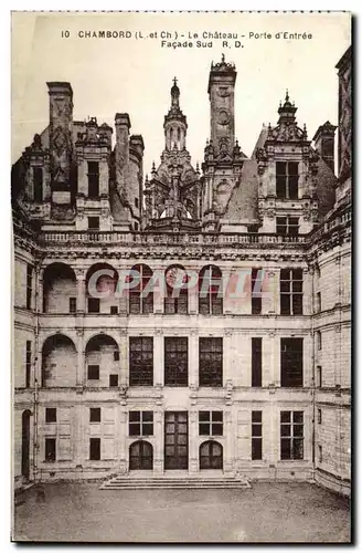 Ansichtskarte AK Chambord Le Chateau Porte d Entree Facade Sud