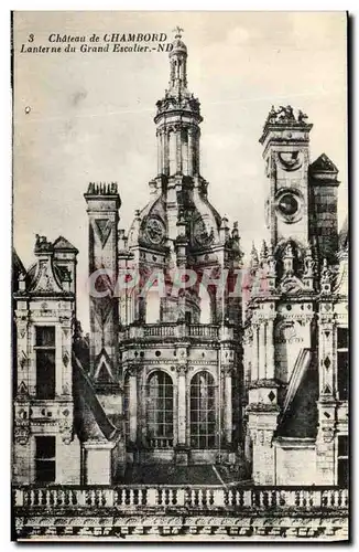 Cartes postales Chambord Le Chateau Lanterne du Grand Escalier