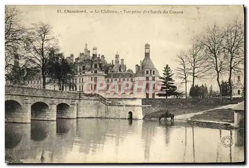 Ansichtskarte AK Chambord Le Chateau Vue prise des Bords du Cosson