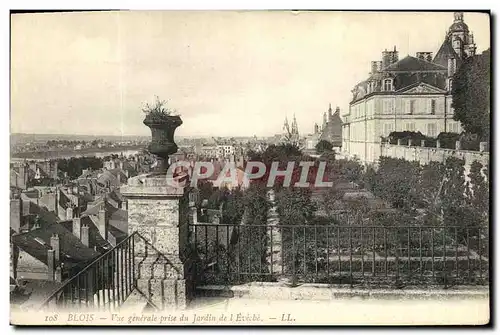 Cartes postales Blois Vue generale prise du Jardin de l Eveche