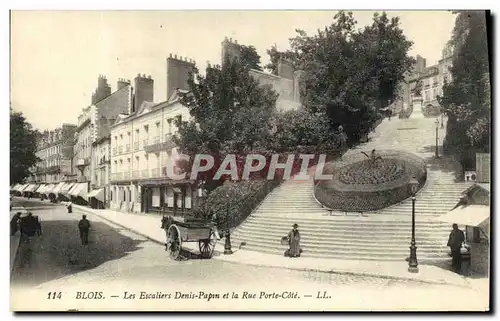 Cartes postales Blois Les Escaliers Denis Papin et la Rue Porte Cote