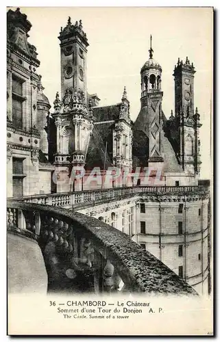 Cartes postales Chambord Le Chateau Sommet d une Tour du Donjon