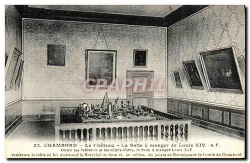 Cartes postales Chambord Le Chateau La Salle a manger de Louis XIV