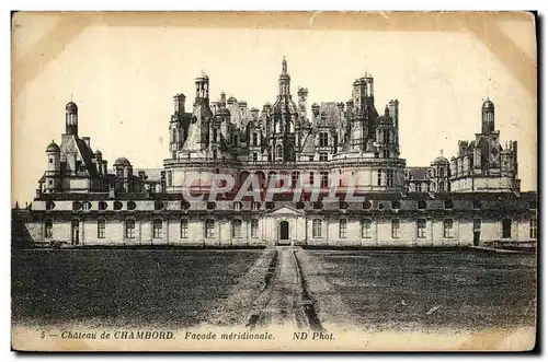 Ansichtskarte AK Chateau de Chambord Facade meridionale