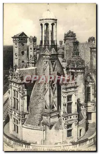 Cartes postales Chambord Le Chateau Detail d une Tour