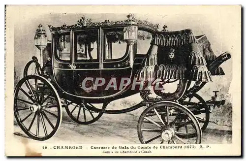 Cartes postales Chambord Carrosse de Gala du Comte de Chambord