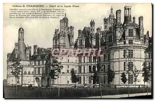 Ansichtskarte AK Chateau de Chambord Detail de la facade Ouest