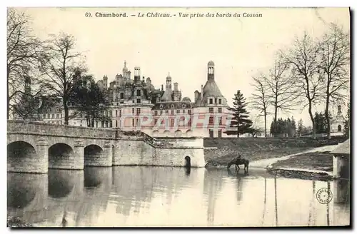 Cartes postales Chambord Le Chateau Vue prise des bords du Cosson