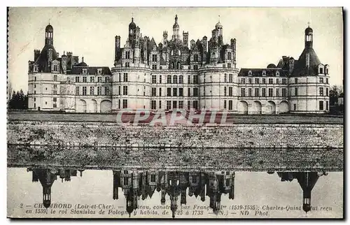 Cartes postales Chambord Chateau Constr par Francois l