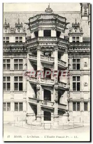 Cartes postales Blois Chateau L Escalier Francois 1er