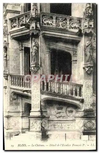 Ansichtskarte AK Blois Chateau Detail de L Escalier Francois 1er