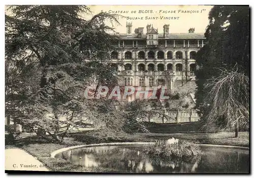 Cartes postales Blois Chateau Facade Francois 1er Square Saint Vincent