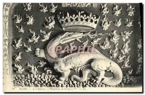 Cartes postales Blois Chateau Embleme de Francois 1er