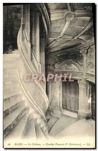 Cartes postales Blois Le Chateau Escalier Francois 1er Interieur