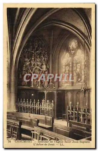 Cartes postales Chaumont INterieur de L Eglise Saint Jean Baptiste L arbre de Jesse