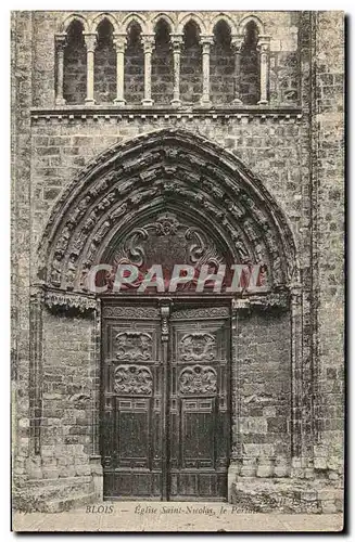 Cartes postales Blois Eglise Saint Nicolas le portail