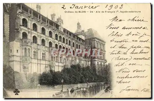 Cartes postales Blois Chateau de Aile de Francois 1er Facade exterieure