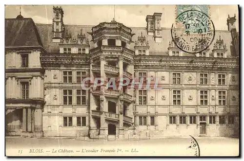 Cartes postales Blois Le Chateau L Escalier Francois 1er