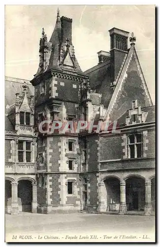 Cartes postales Blois Le Chateau Facode Louis XII Tour de L Escalier