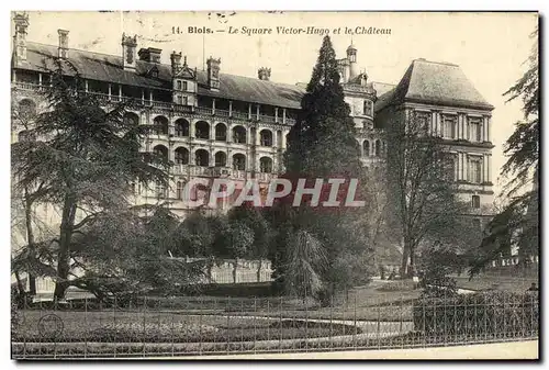 Ansichtskarte AK Blois La Square Victor Hugo et le Chateau