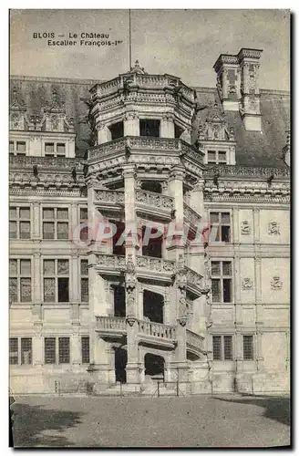 Cartes postales Blois Le Chateau Escalier Francois ler