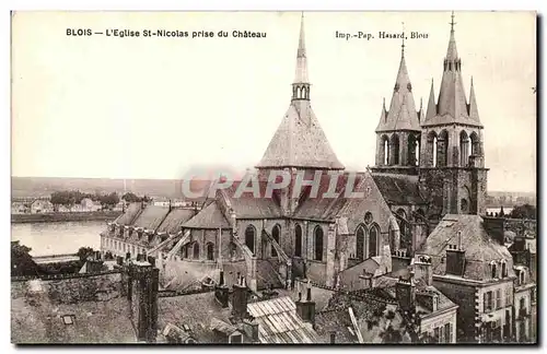 Cartes postales Blois L Eglise St Nicolas prise du Chateau