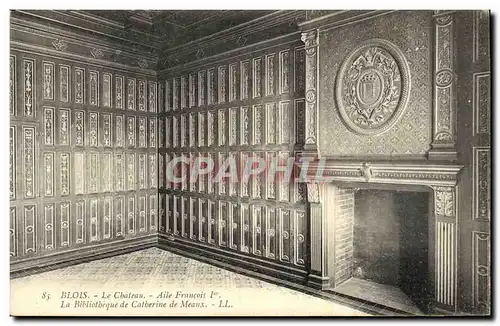 Cartes postales Chateau de Blois FAile Francois 1er La bibliotheqsue de Catherine de Medicis