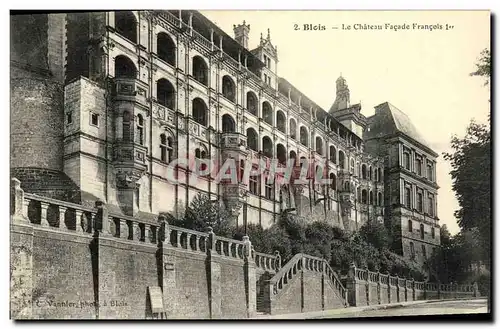 Cartes postales Chateau de Blois Facade Francois 1er