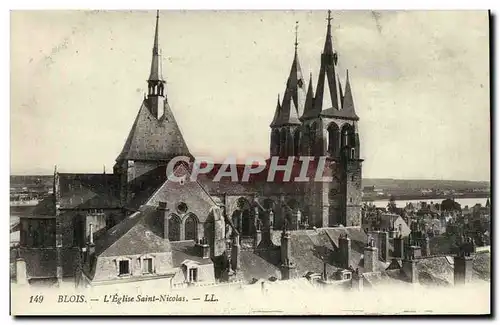 Cartes postales Chateau de Blois L Eglise Saint Nicolas