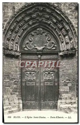 Cartes postales Chateau de Blois L Eglise Saint Nicolas Porte d Entree