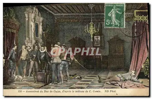 Cartes postales Blois Assassinat du duc de Guise