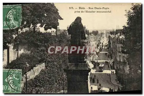 Cartes postales Blois Rue Denis Papin Prise de L Escalier Monumental