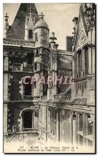 Cartes postales Blois Chateau Detail Facade Interieure de L Aile Louis XII