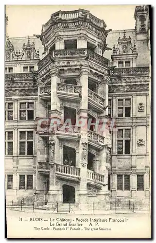 Cartes postales Blois Le Chateau Aile Francois 1er Le grand escaleir