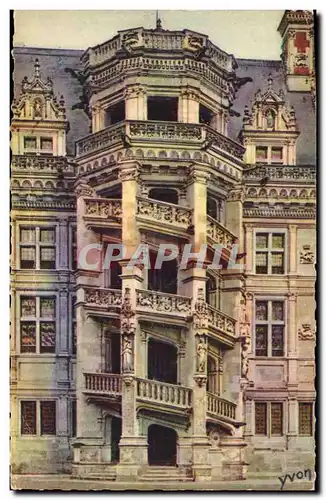 Cartes postales Blois Le Chateau Escalier Francois 1er