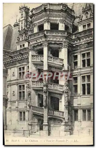 Cartes postales Blois Le Chateau L Escalier Francois 1er