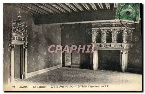 Cartes postales Blois Le Chateau Aile Francois 1er la salle d honneur