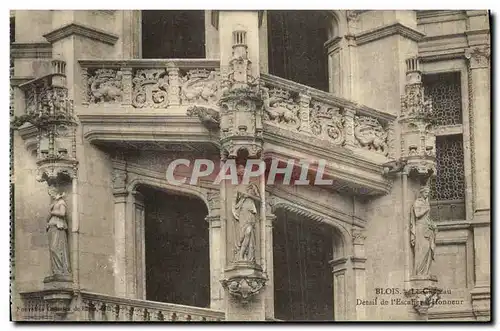 Cartes postales Blois Le Chateau Detail de l escalier d honneur