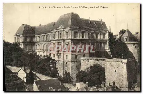 Cartes postales Blois Le Chateau Partie Gaston d Orleans vue a Vol d oseau