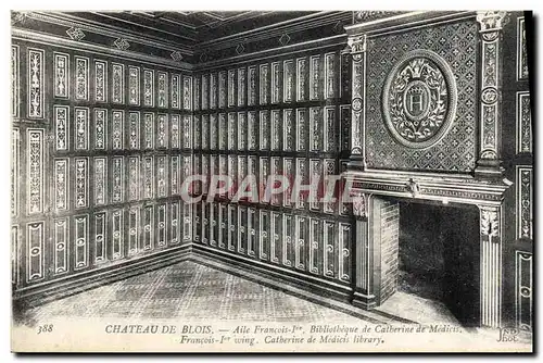 Cartes postales Chateau de Blois Aile Francois l er Biblotheque de Catherine de Medicis