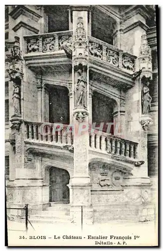 Ansichtskarte AK Blois Le Chateau Escalier Francois l er Details