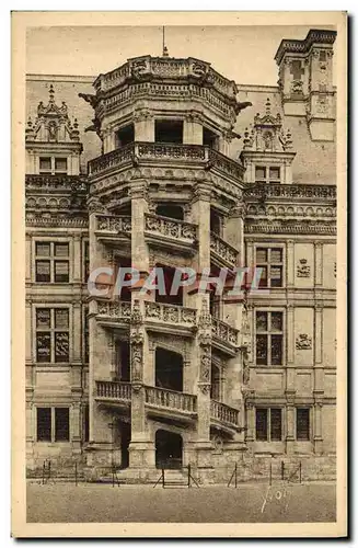 Cartes postales Chateaux de la Loire Chateau de Blois Escalier Francois l er