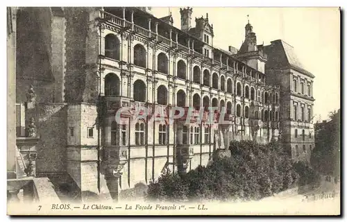 Cartes postales Blois Le Chateau Facade Francois l er