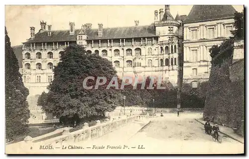 Cartes postales Blois Le Chateau Facade Francois l er