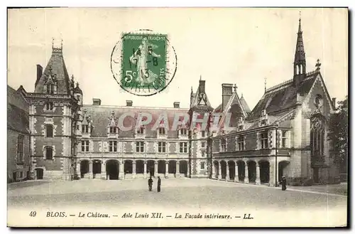 Cartes postales Blois Le Chateau Aile Louis XII Facade interieure